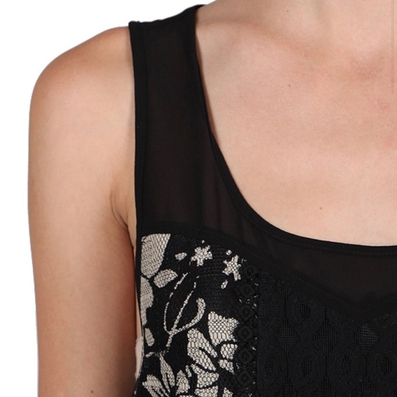 a’ Reve Black/Cream Dress w/ Fringe - Picture 4 of 6